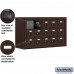 Salsbury Cell Phone Storage Locker - 3 Door High Unit (8 Inch Deep Compartments) - 15 A Doors - Bronze - Surface Mounted - Resettable Combination Locks